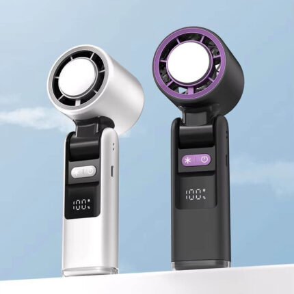 Turbo Handheld AC Cooling Fan with LED Light